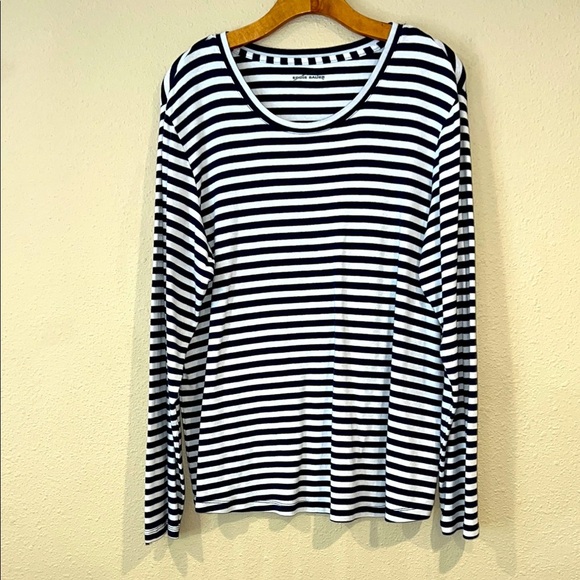 Women’s Eddie Bauer soft stretchy long sleeve striped tee shirt top size XXL - Picture 1 of 5